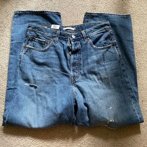 levi’s ribcage straight high waisted jeans